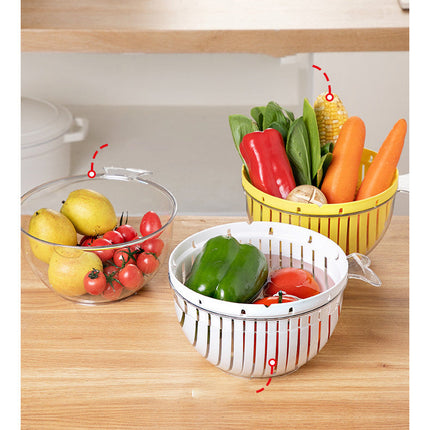 Double Layer Quick Drainer Basket