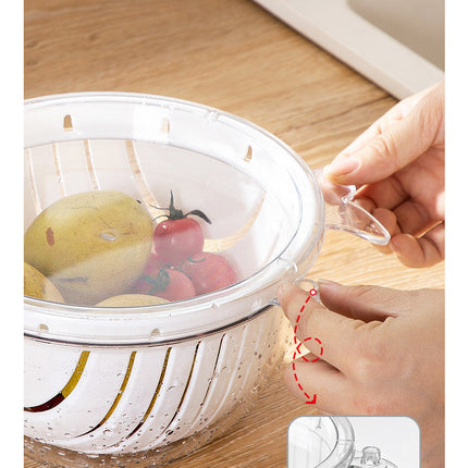 Double Layer Quick Drainer Basket