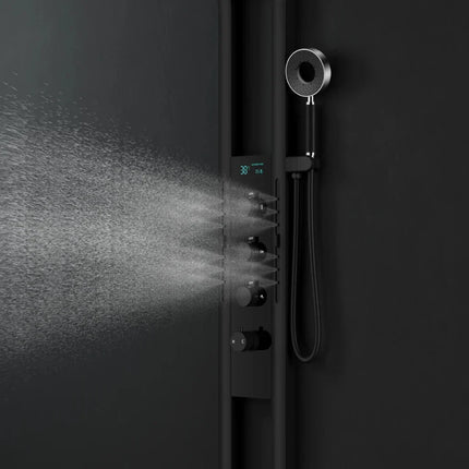 High-flow Thermostatic Digital LED Rainfall Shower Set