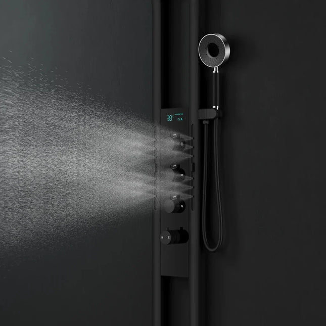 High-flow Thermostatic Digital LED Rainfall Shower Set