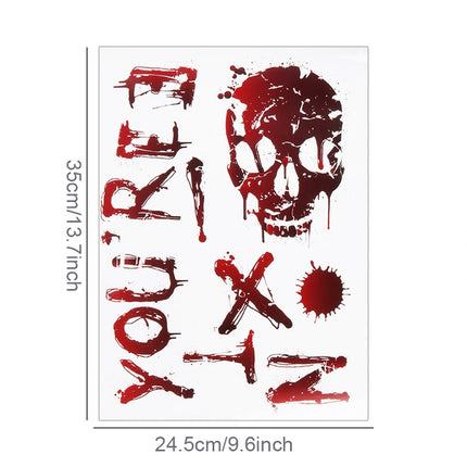 Bloody Handprint Stickers Halloween Decor