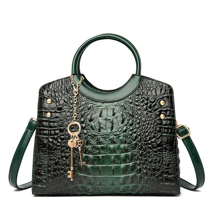 Crocodile Leather Vintage Shoulder Bag