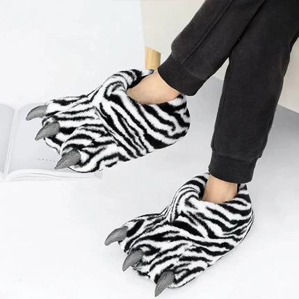 Furry Monster Claw Slippers