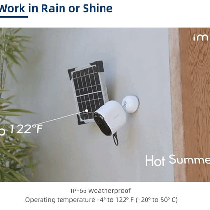 Solar-Powered Magnetic Smart IP Outdoor Security Camera