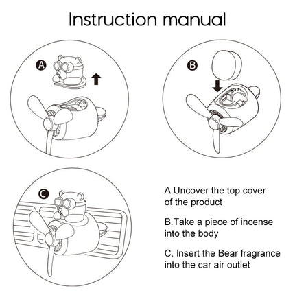 Bear Pilot Rotating Car Air Freshener