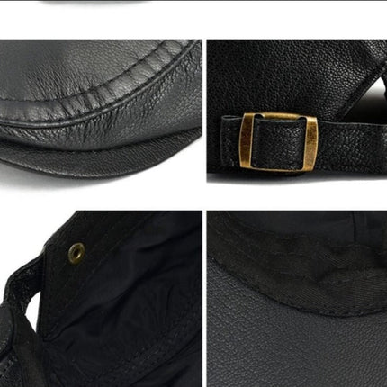 Timeless Newsboy Retro Leather Flat Cap