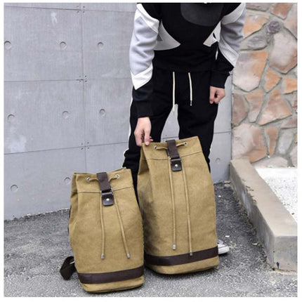 Nomad Friendly Canvas Bucket Bag Backpack