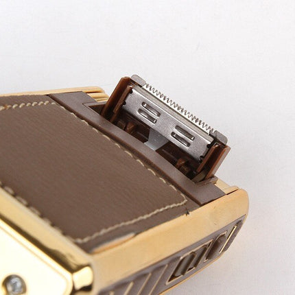 Retro Leather Travel Electric Shaver