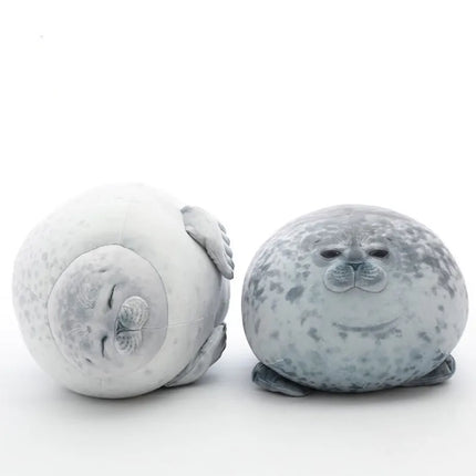Chubby Seal Round Plush Pillow