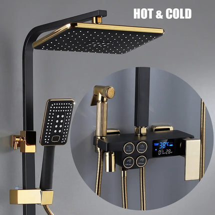 Hydro Lux LED Digital Rainfall Shower Set