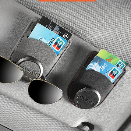 Smart Car Sun Visor Card Glasses Holder