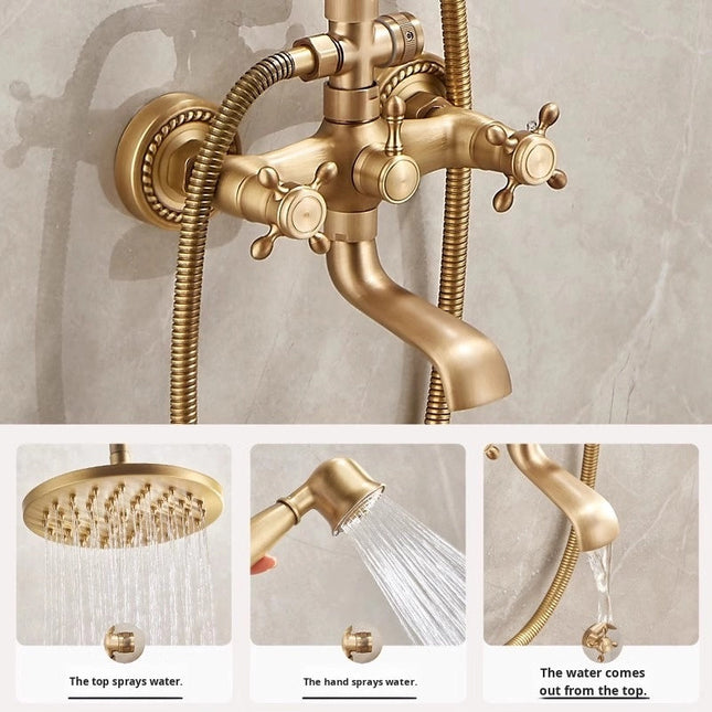 Golden Era Vintage Rainfall Bath Shower System