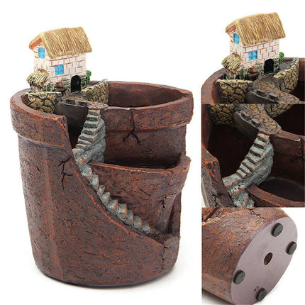 Mini Cottage Succulent Landscape Planter Pot