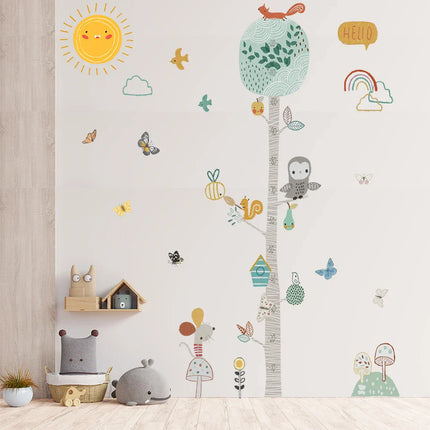Animal Theme Kids Height Measurement Wall Sticker