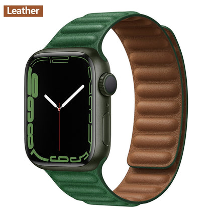 Magnetic Strap Leather Smart Watch Band