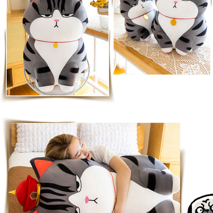 Moody Cat Soft Cuddly Plush Pillow