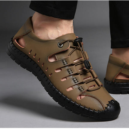 Casual Beach Flexible Leather Sandal
