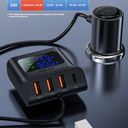 Car USB Splitter Fast Charging Station