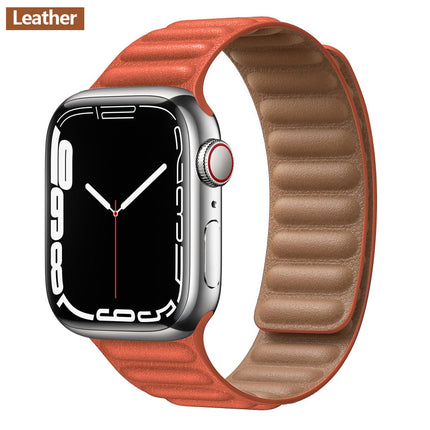 Magnetic Strap Leather Smart Watch Band