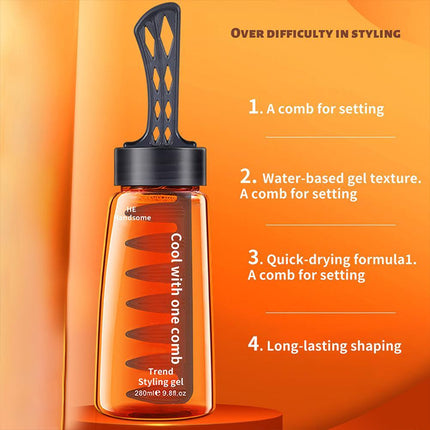 Professional Easy Hair Styling Comb Gel Bottle