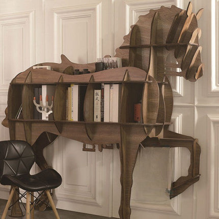 Horse-Shaped Wooden Decorative Bookshelf