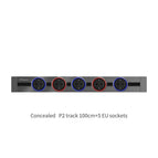 110-250V|Gold|EU|Blue LED Light / P2 track 100cm 5Plug