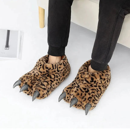 Furry Monster Claw Slippers