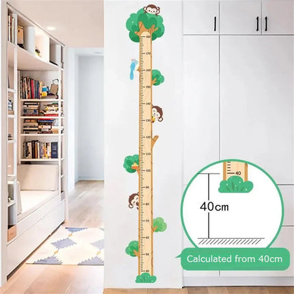 Animal Theme Kids Height Measurement Wall Sticker
