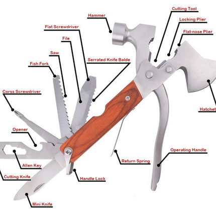 Multifunctional Stainless Steel Hammer Camping Tool
