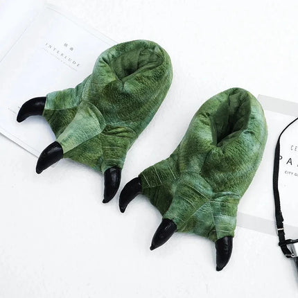 Furry Monster Claw Slippers
