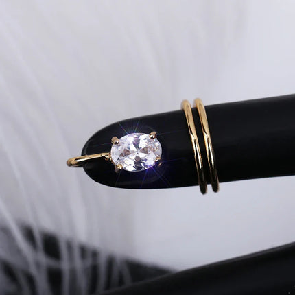 Elegant Fingertip Chic Gothic Slim Metal Nail Rings