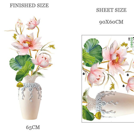 3D Peacock Flower Style Wall Sticker