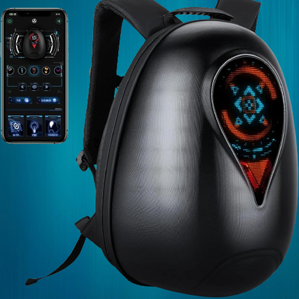 LED Smart Screen Fun Motorcycle Backpack