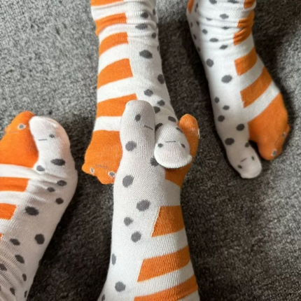 Playful Eel Stripe Cozy Crew Socks