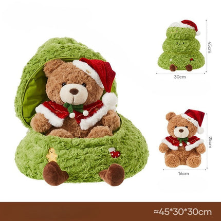 Hidden Surprise Christmas Tree Plush Bear