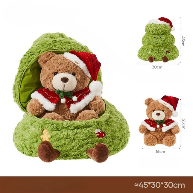 Hidden Surprise Christmas Tree Plush Bear