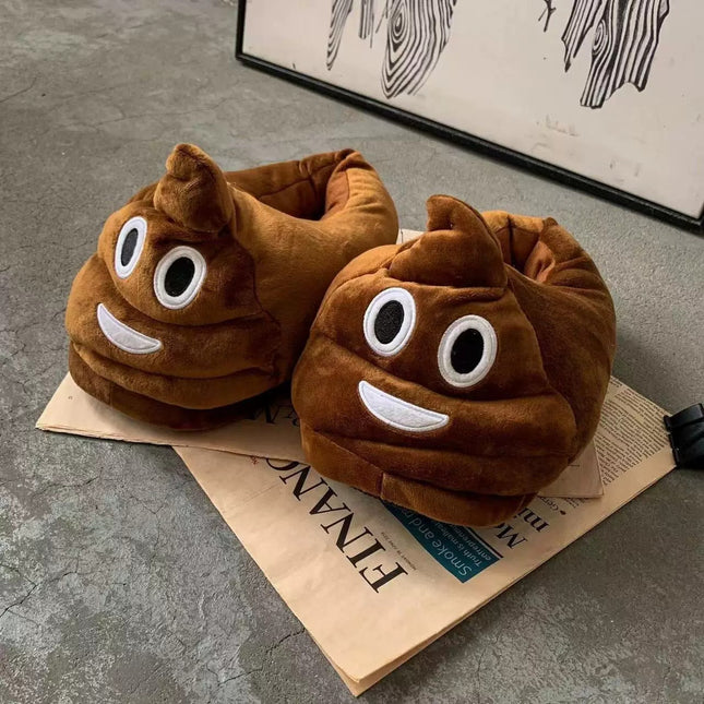 Funny Poop Warm Plush Slippers