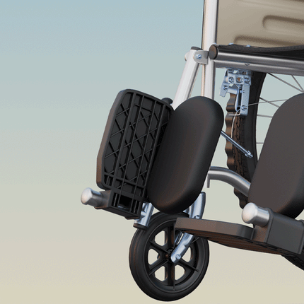 Easy Move Foldable Elderly Travel Wheelchair