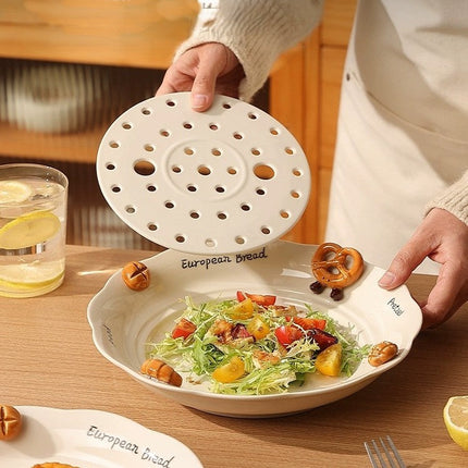 Korean Snacks Ceramic Cute Serving Plate