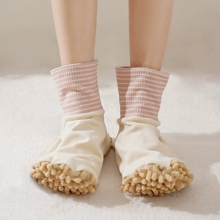 Clean & Walk Plush Mop Socks