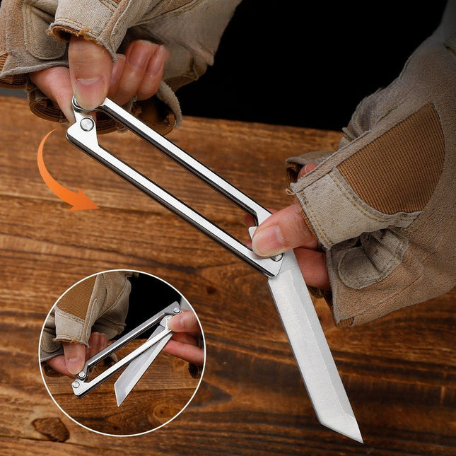 Steel Sharp Foldable Outdoor EDC Knife Tool
