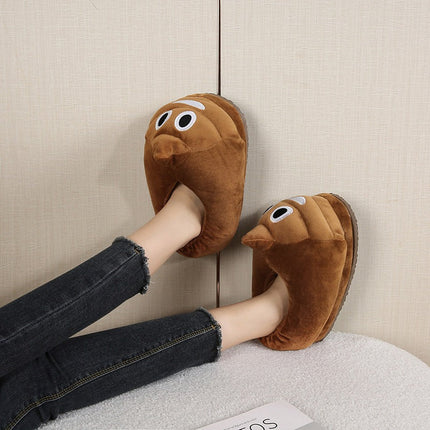 Funny Poop Warm Plush Slippers