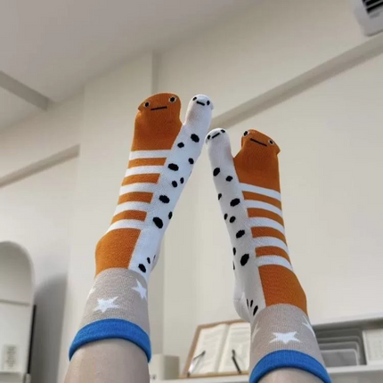 Playful Eel Stripe Cozy Crew Socks