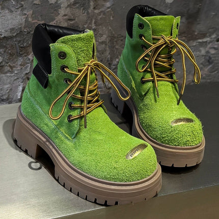 Mossy Green Anti-Slip Combat Boots