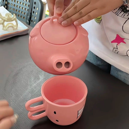 Cartoon Piggy Ceramic Tea & Coffee Set