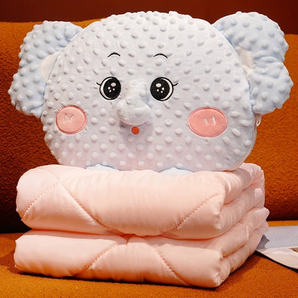 Cuddle Ready Cute Cartoon Pillow Blanket