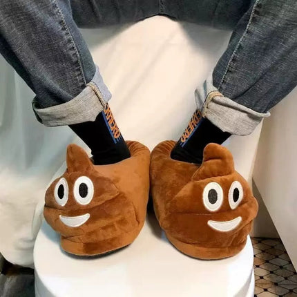 Funny Poop Warm Plush Slippers