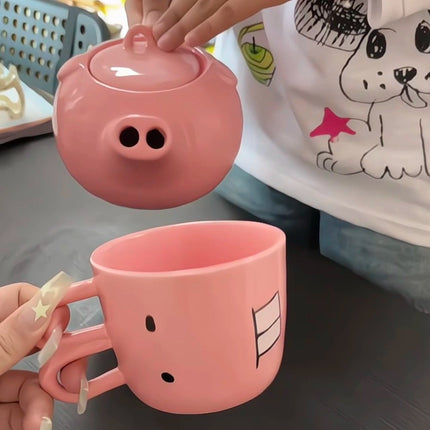 Cartoon Piggy Ceramic Tea & Coffee Set