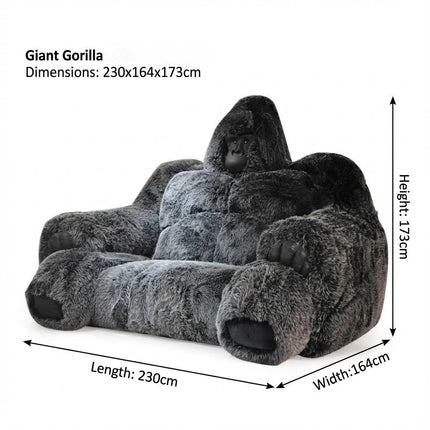Giant Alpha Gorilla Plush Lounge Sofa