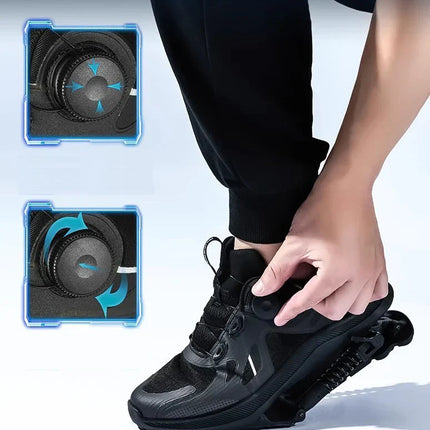 Mechanical Assisted Shock-Absorbing Running Shoes